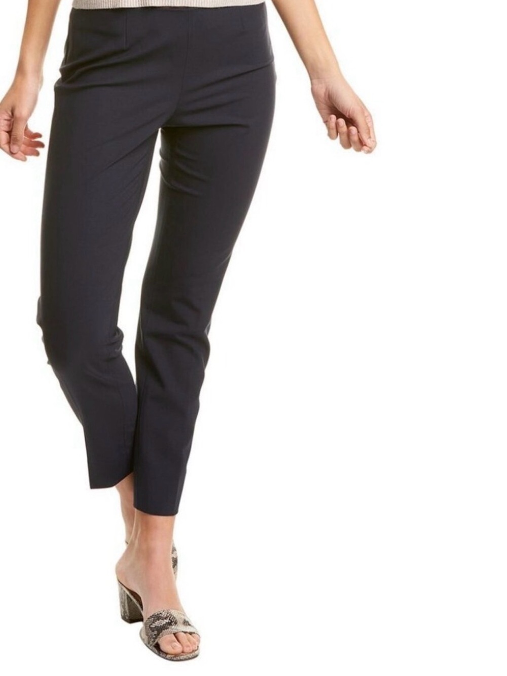 THEORY 8 Career Minimalist Capsule Office Blue Virgin Wool Stretch Ankle Pant
